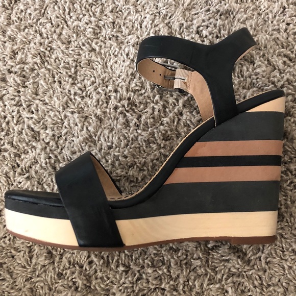 Splendid kika black and brown stripe wedge - Picture 2 of 7